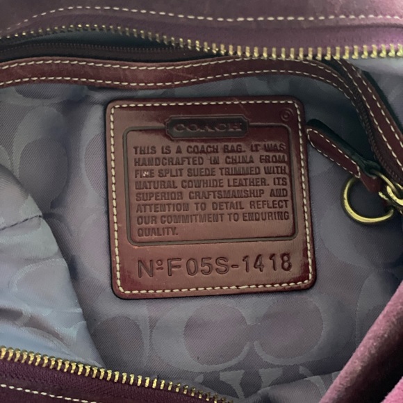 Suede Coach Purse - Picture 6 of 8